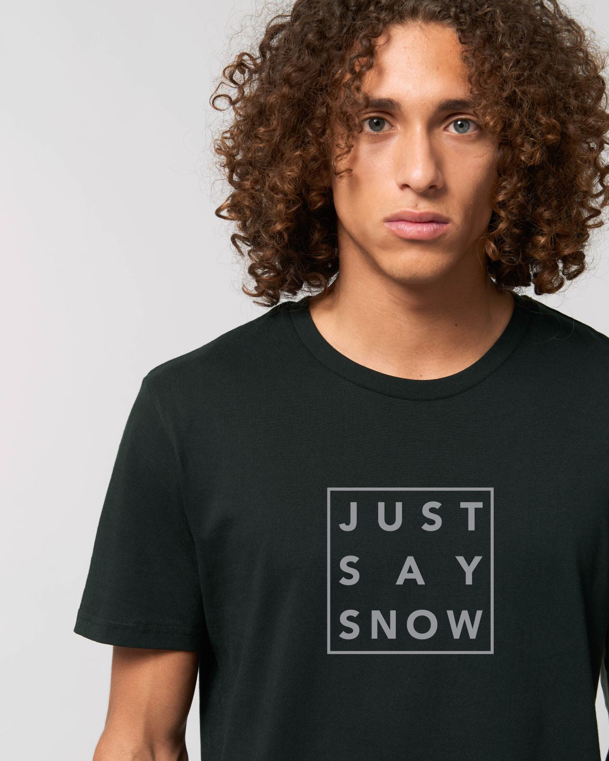 T-Shirt Homme JUST SAY SNOW Noir - DP