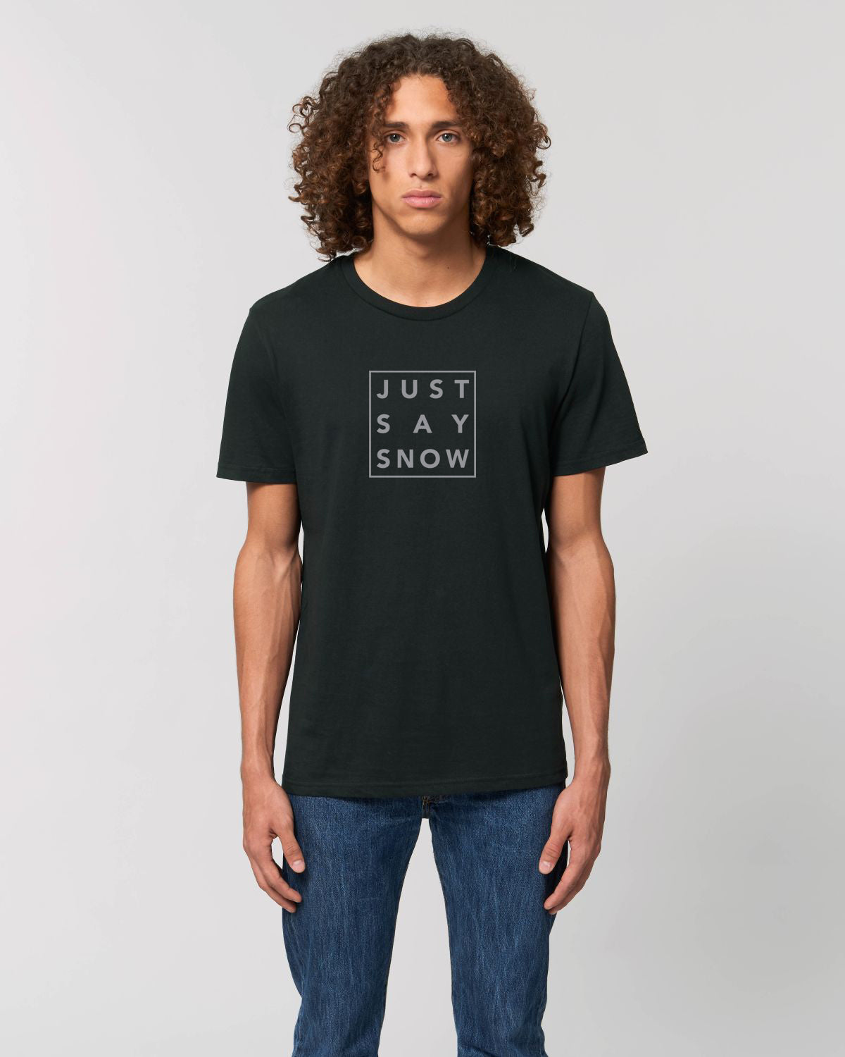 Tee Shirt JUST SAY SNOW Black - DP