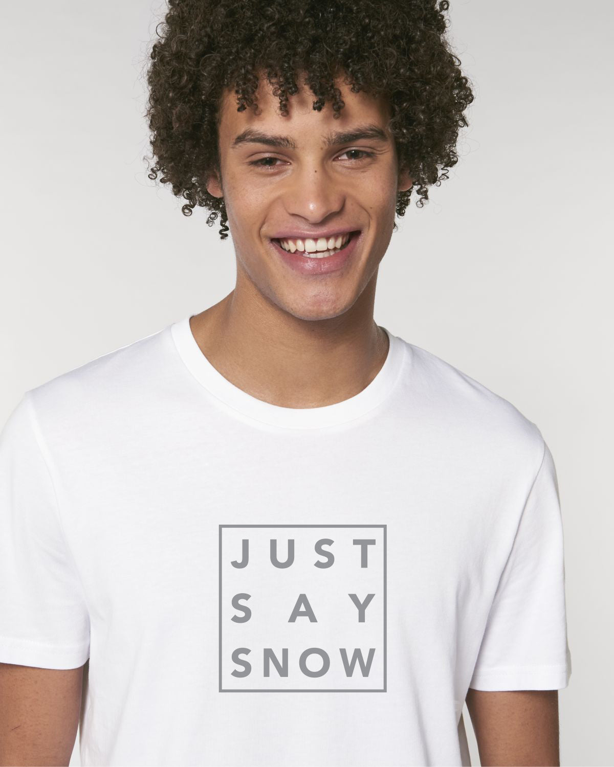 T-Shirt Homme sagen einfach Schnee Blanc - DP