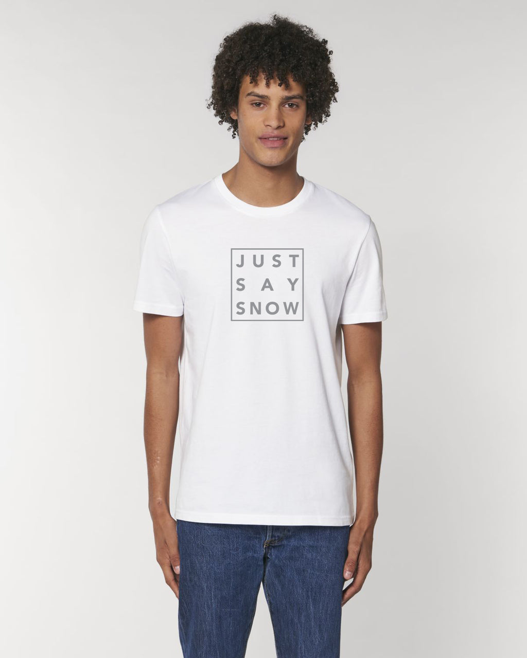 T-Shirt Homme sagen einfach Schnee Blanc - DP