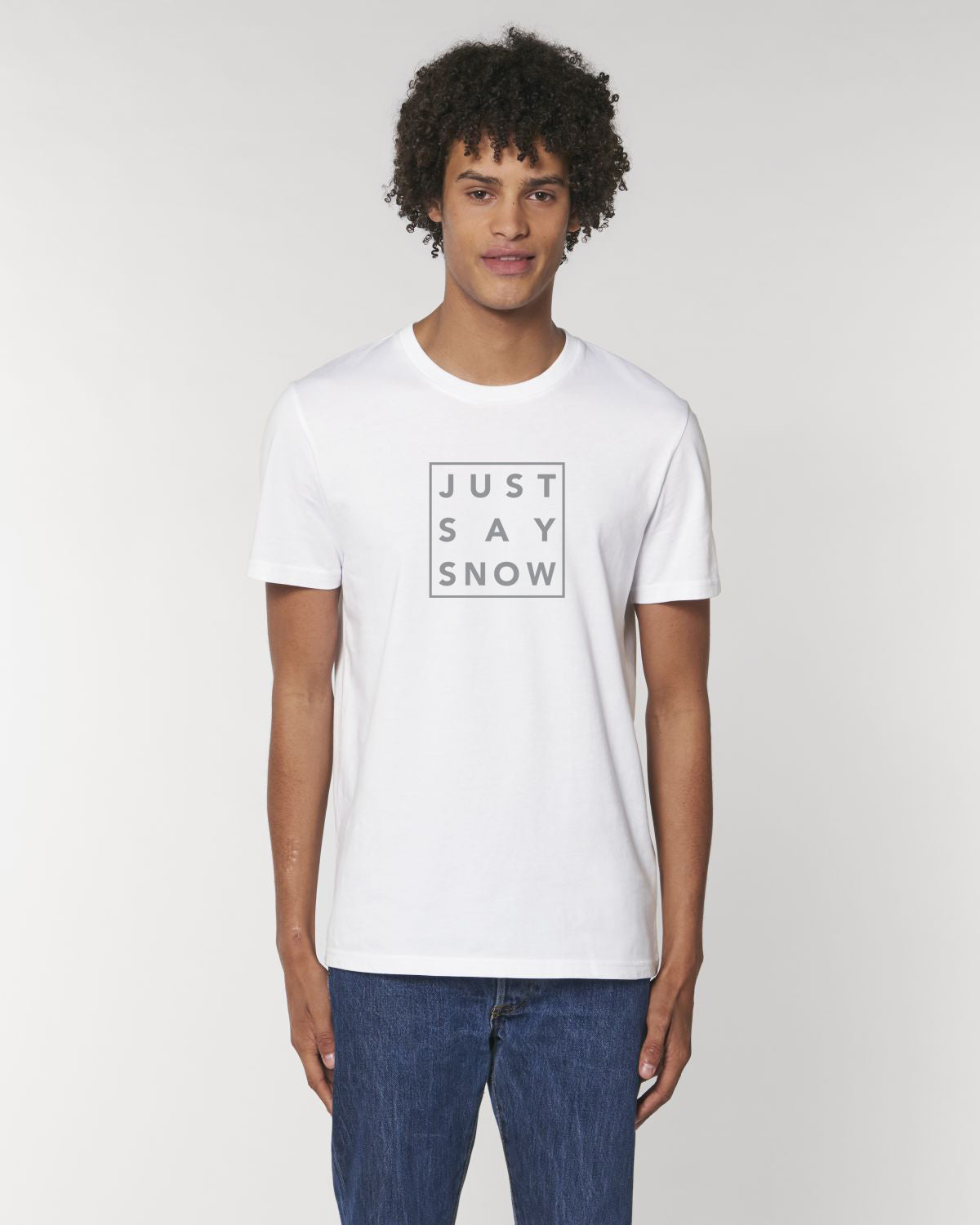 T-Shirt Homme sagen einfach Schnee Blanc - DP