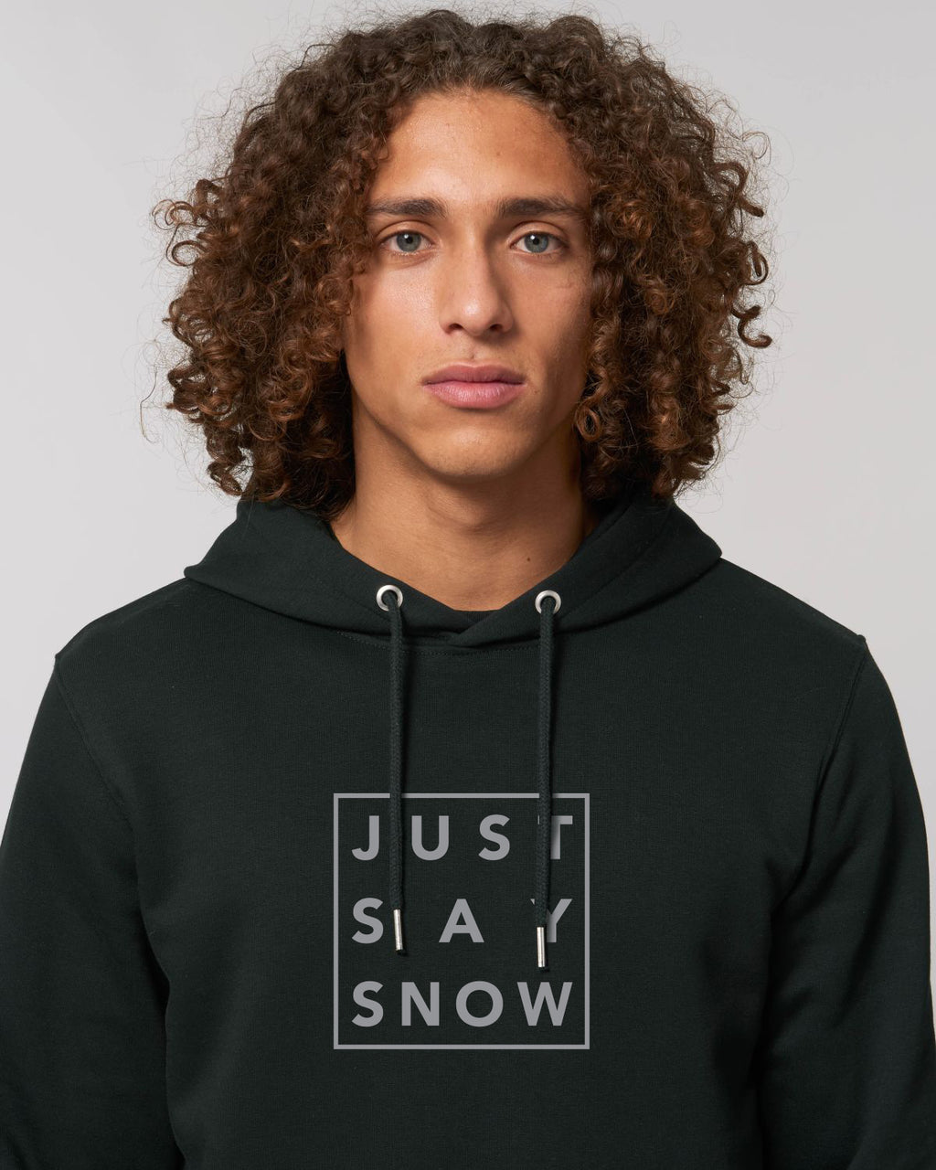 Hoodie Homme JUST SAY SNOW Noir - DP