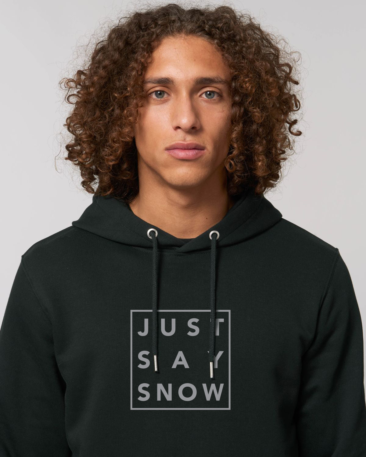 Hoodie Homme JUST SAY SNOW Noir - DP