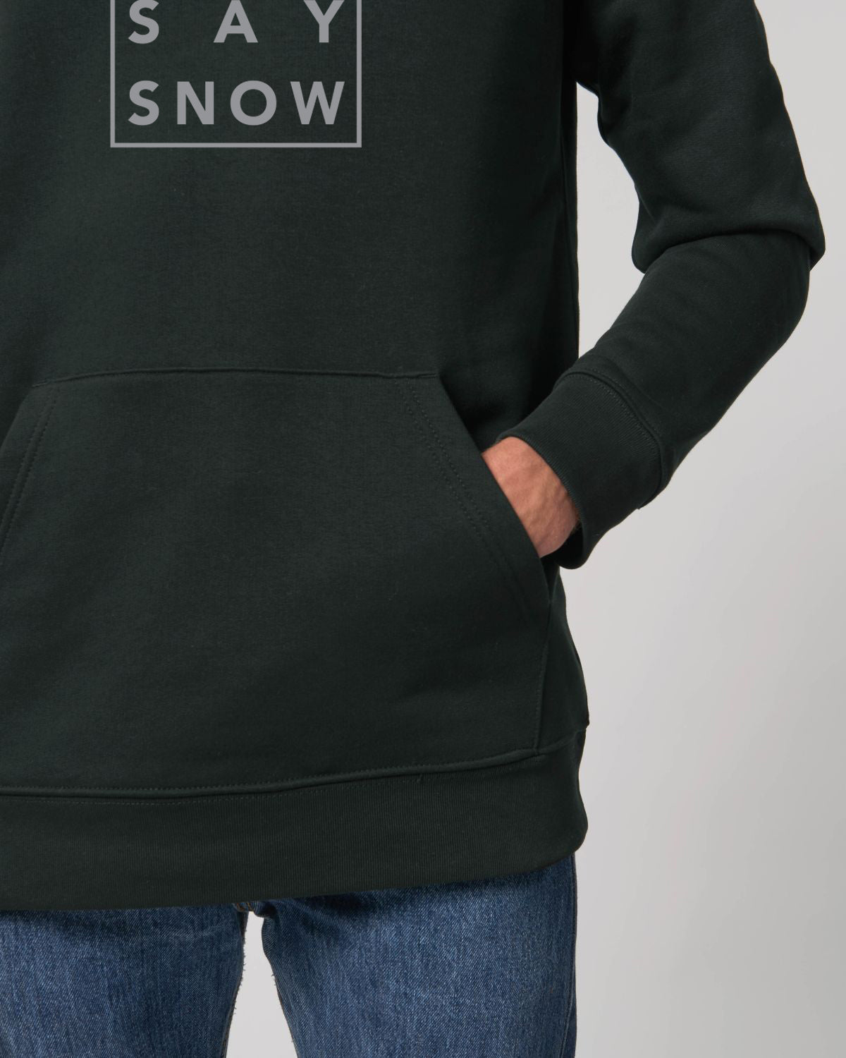 Hoodie Homme JUST SAY SNOW Noir - DP
